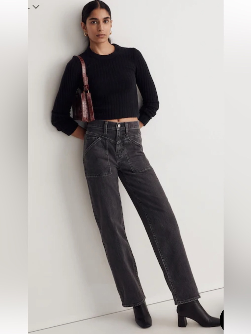 Madewell The Perfect Vintage Wide-Leg Jean Windhaven Wash-Patch-pocket edition